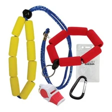 FOX 40 MARINE SAFETY WHISTLE FLOAT KIT, WRIST LANYARD, NECK LANYARD BOAT SAFETY