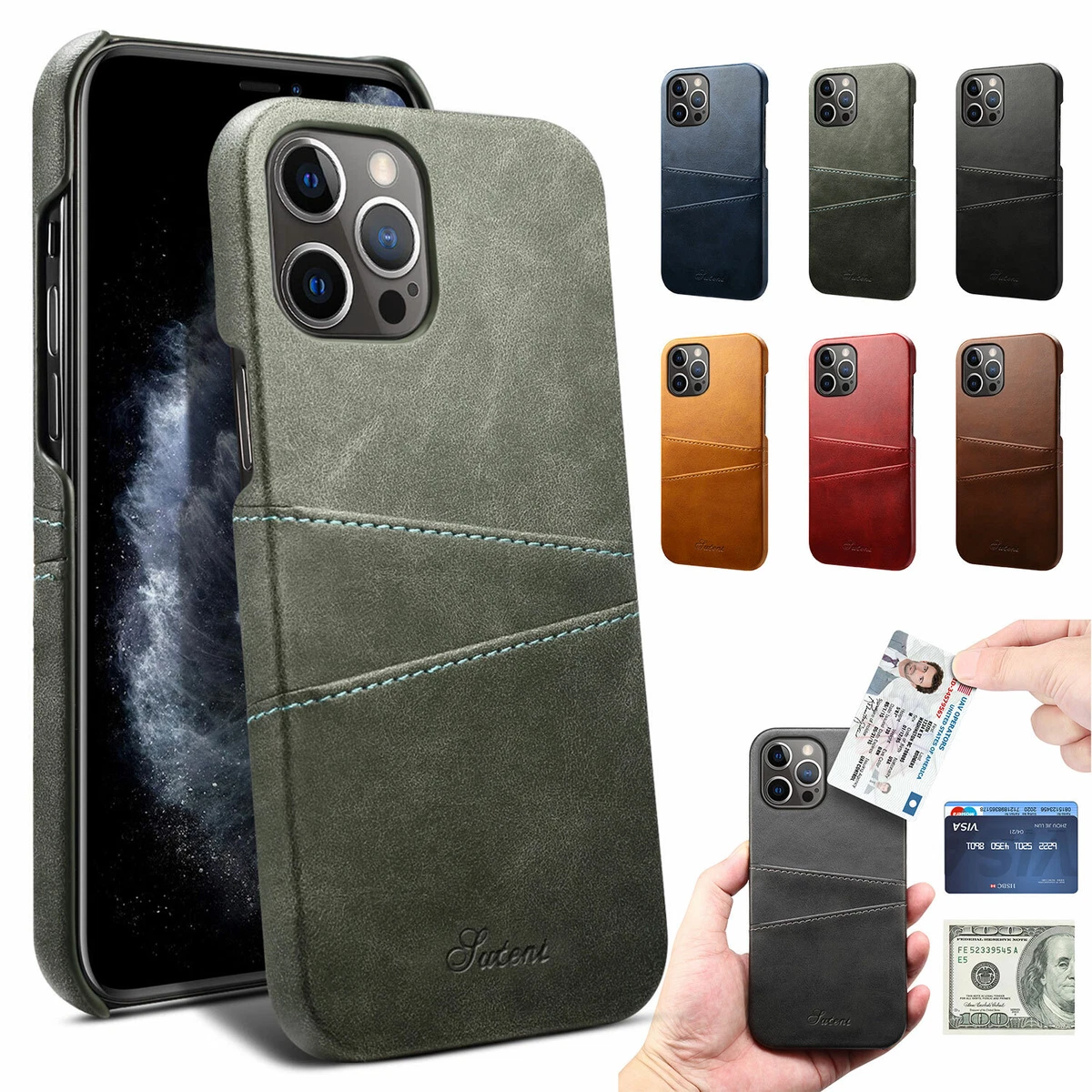 iPhone 13 Pro Max Wallet Case, iPhone 13 Pro Max PU Leather Case