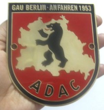 ADAC 1953 ADAC BADGE PORSCHE 356 911 VW OVAL MB 190 300 SL CAR GRILL BADGE EMB