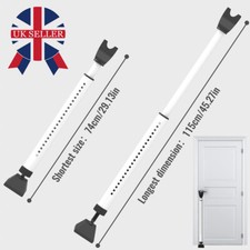 45in Adjustable Security Bar Door Brace Portable NonSlip Telescopic Locking Pole