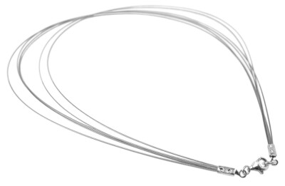 Minott Edelstahlreif Halskette | Halsschmuck silberfarben 50cm 32526