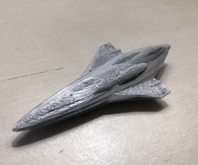 mon calamari mc80 star cruiser 3d printed Pla+ Silver Star Wars Ship