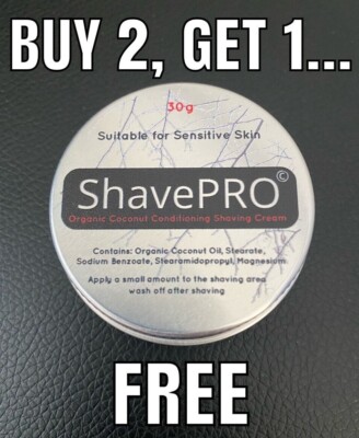 ShavePRO Organic Coconut Conditioning Rasiercreme, geeignet für empfindliche Haut