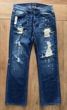 Vintage Armani Exchange Jeans Mens 33 R Loose Straight Grunge Denim Pants USA