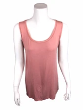 H by Halston Essentials Scoop-Neck Sleeveless Tank Top Coral Dust Medium Size  