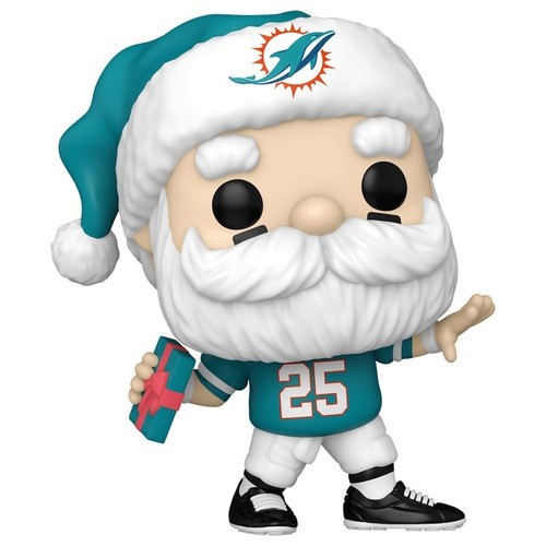 Miami Dolphins NFL Football Santa Funko Pop! #206 Exclusive Sold Out - Box wear - Picture 7 of 7