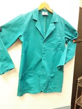 Adar Women Lapel Collar Multi Pocket Buttoned Medical Lab Consultation Coat