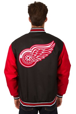 NHL Detroit Red Wings Poly Twill Jacket Embroidered Patches