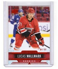 Lucas Wallmark 2017-18 Upper Deck Overtime Rookies Red Parallel Card #113 /99