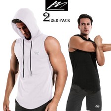 MEETYOO 2er Sport Topshirt Herren Bodybuilding Tank Top Tshirt Fitness Gym
