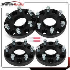 (4) 1" Hubcentric 6x5.5 Wheel Spacers 14x1.5 For Chevy Silverado 1500 GMC Yukon