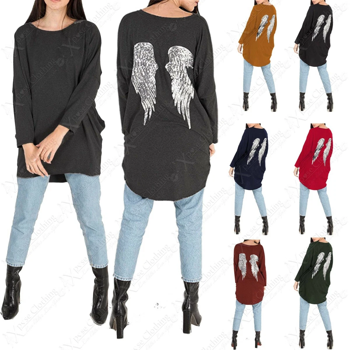 Angel wing jumper clearance ladies