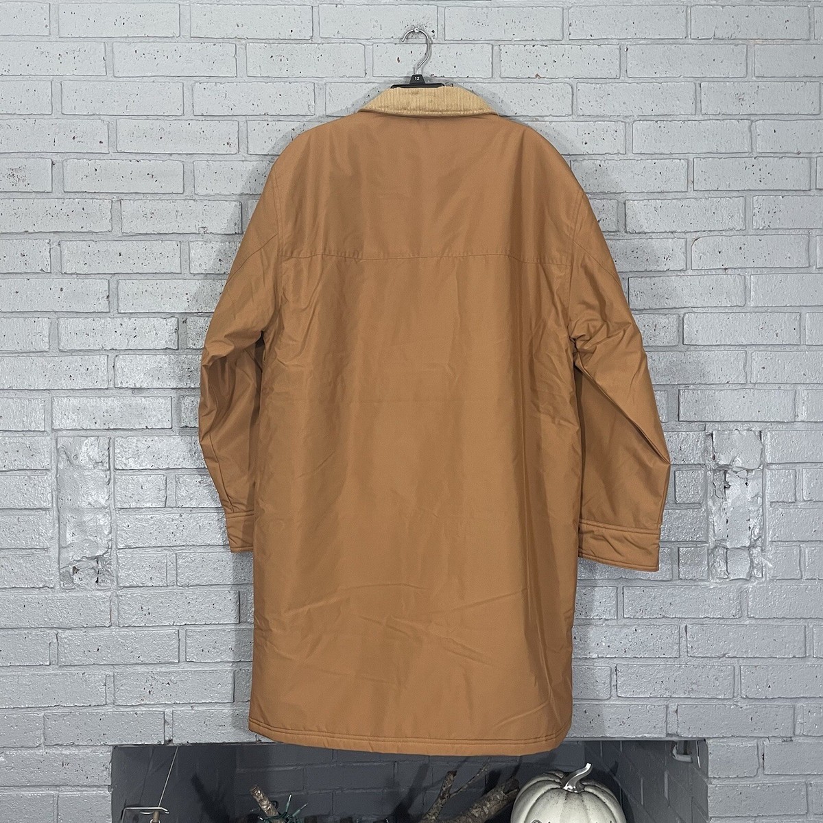 $350 Mens Size XL Puma x Maison Kitsune Brown Trench Coat Corduroy