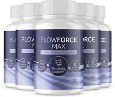 (5 Pack)  Flow Force Max - Vegan, Male Vitality Supplement Pills - 300 Capsules