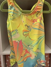 GK ELITE Laurie Hernandez Gymnastics dance LEOTARD Child Large FANCY MESH BACK
