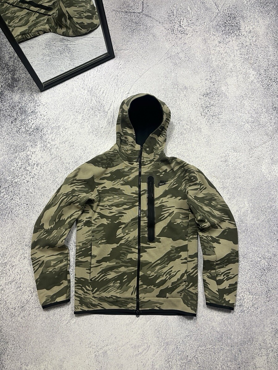 Nike Tech Fleece Overprint Camo Real Tree Zip Up Hoodie Drill Hype