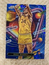 2023-24 Topps Chrome Cosmic #123 Rick Barry Blue Moon Refractors #51/99