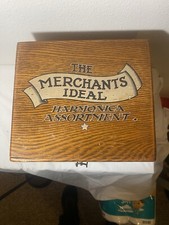 Antique  Merchants ideal  Harmonica Display Box. Rare 