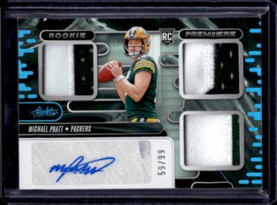 2024 Panini Absolute Michael Pratt #RPM-MPT Rookie Patch Autograph Spectrum /99