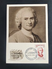 Carte Maximum Timbre N° 1084 Jean-Jacques Rousseau Oblitéré Montmorency 1956