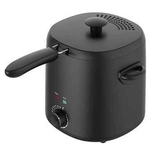 Mainstays 2QT 1000W Electric Deep Fryer - Matte Black, Adjustable Thermostat