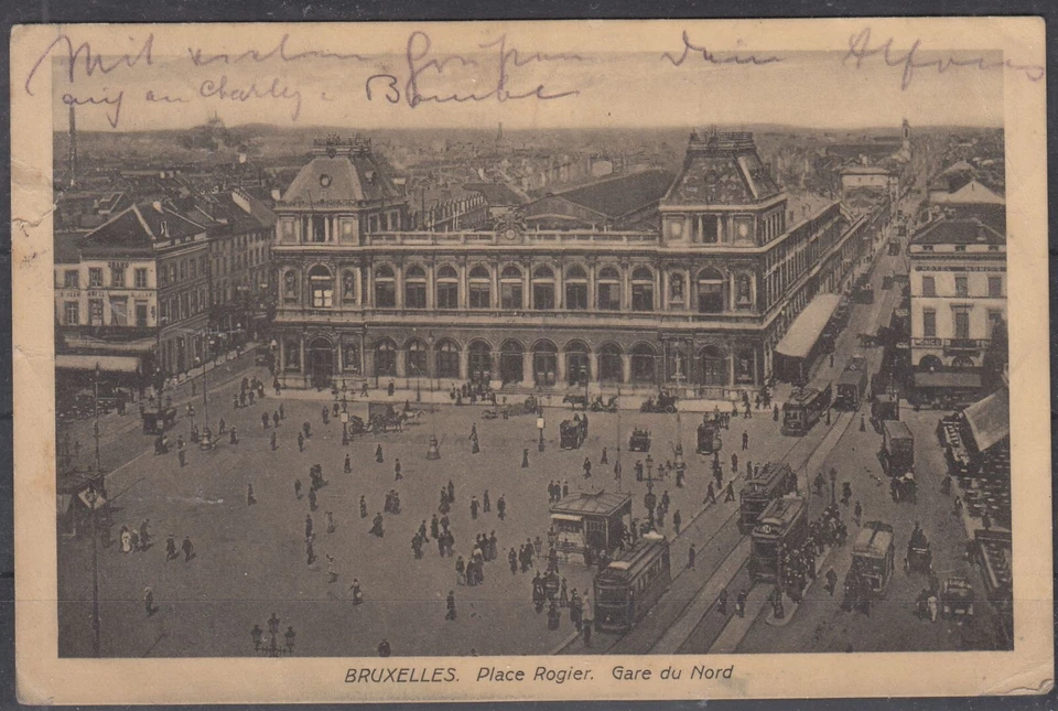 SI26239/ BELGIUM GERMAN OCC – MI # 1 / 6 + 8 / 9 ON POSTCARD – CV 930 $ - Image 2 of 2