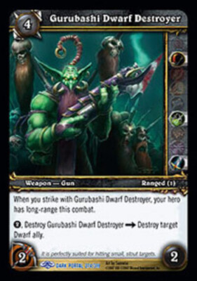 1x  Gurubashi Dwarf Destroyer - Rare Near Mint Through the Dark Portal