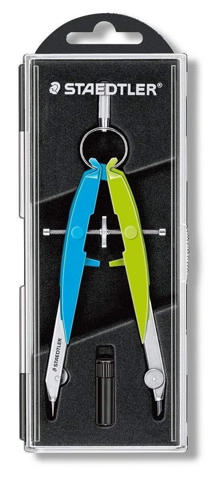 STAEDTLER® Mars® comfort 556 Präzisions-Geometriezirkel, neon edition blau/grün
