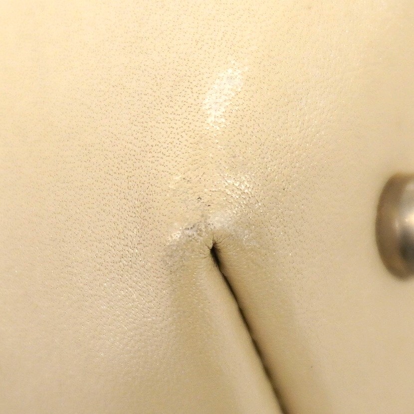 Auth [6ba1011-k] CHANEL Handbag Canvas White Silver metal fitting [Pre-owned... thumbnail 6