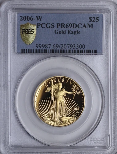 2006-W $25 1/2 Troy oz. Fine Gold American Eagle PCGS PR69DCAM