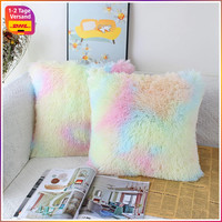 Deko Kissenbezug 40X40 Bunt Flauschig PlüSch 2Er Set FüR Wohnzimmer Schlafzimmer