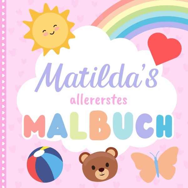 Kritzelbuch FüR Kinder Ab 1 Jahr, Personalisiert, Matilda's Erstes Malbuch-image