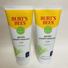 2 New Burt s Bees Gentle Cream Cleanser with Aloe Sensitive Solutions 6oz Ea
