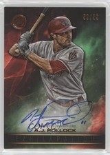 2016 Topps Legacies of Baseball Exhilaration Green 52/99 AJ Pollock Auto v1x