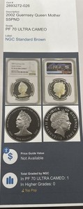 Silver 1oz 999 2002 Queen Mother 1 Of 1 Ngc Pf70 Uc Rare S5& Top Pop 1/1