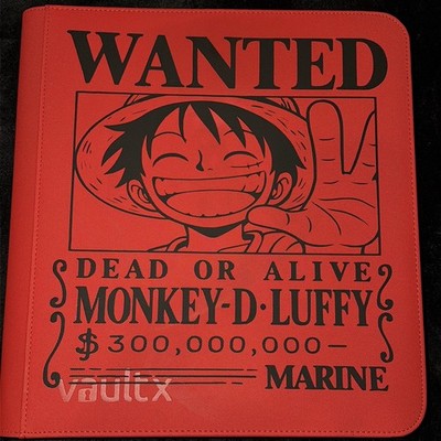 Vault X - 12 Pocket eXo-Tec Zip Binder - Red One Piece Monkey D. Luffy  