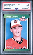 1989 DONRUSS ROOKIES #35 GREGG OLSON PSA 9