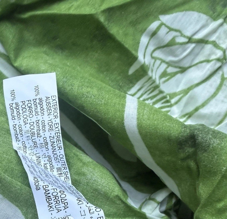 ZARA 100% Rare Cotton Boho Thistle Floral Green Printed Midi Dress Size M thumbnail 7