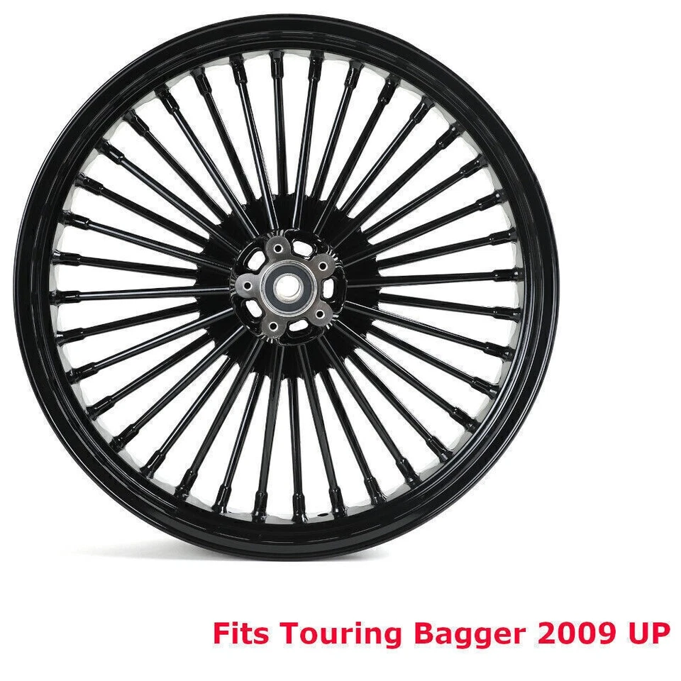21X3.5 Fat Spoke Front Wheel for Harley Touring Electra Street Road Glide 09-UP - Image 2 of 4