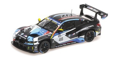 Minichamps 1:43 BMW M4 GT3 TEAM WRT VALENTINO ROSSI WINNER ROAD TO LE MANS 2023