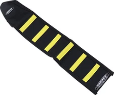SDG 6-Rib Black/Yellow Gripper Seat Cover (95939YK)