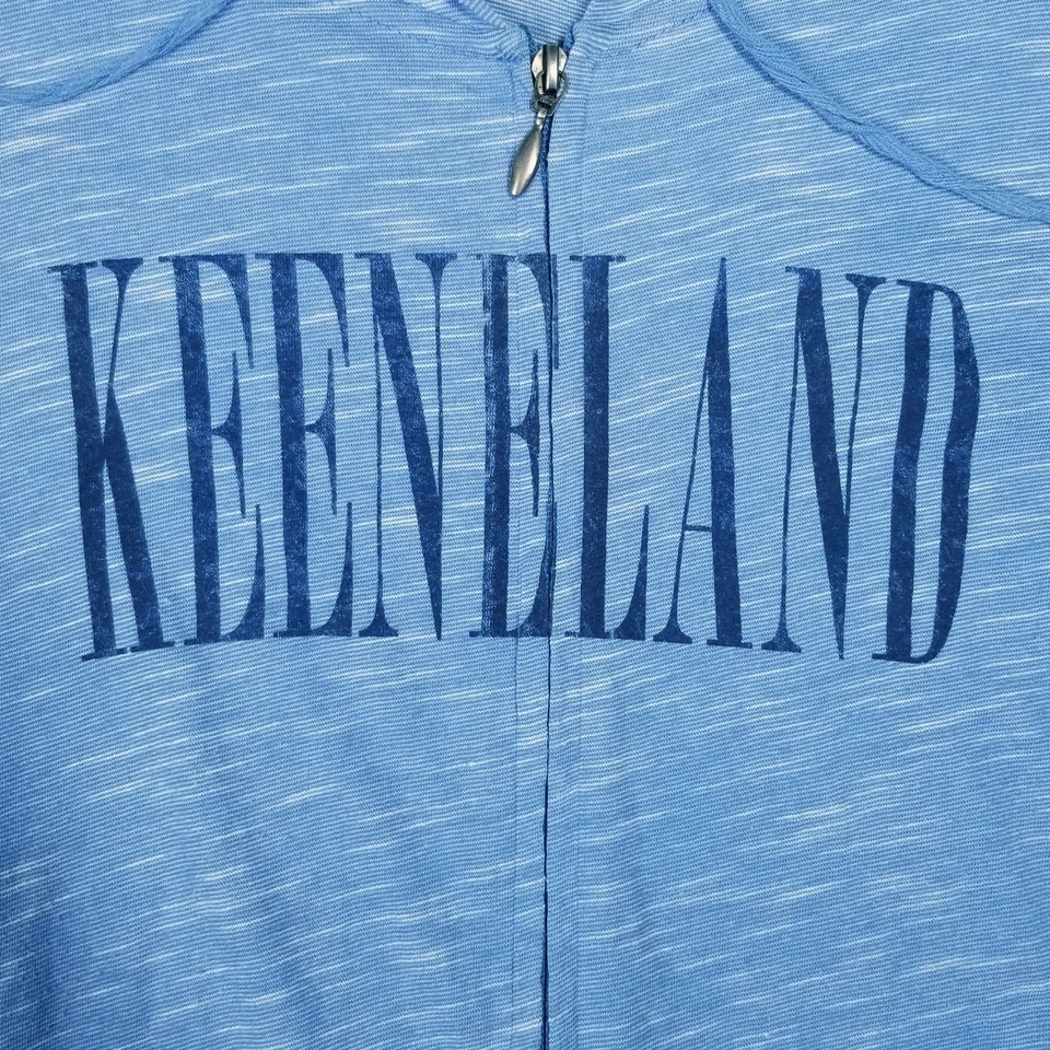 Sudadera con Capucha Keeneland Mujer Talla XL Azul Cremallera Completa Carreras de Caballos Foto 2 de 4