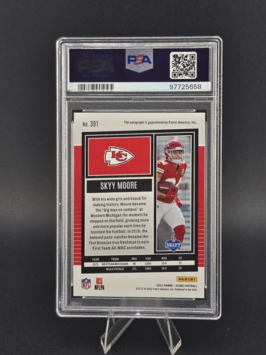 2022 Score - Rookies Skyy Moore #391 Signatures (AU, RC) - Bild 2 von 2