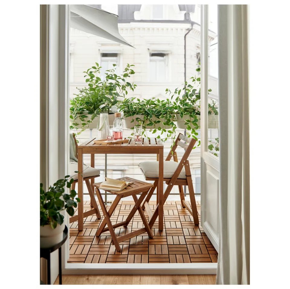 IKEA NAMMARO Table, outdoor, light brown stained, 29 1/2x24 3/4 " 005.103.08 - Image 2 of 4