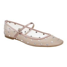 Jewel Badgley Mischka Womens Kaya Embellish Ballet Evening Flats Pink Size 8 1/2