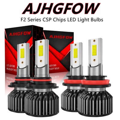 AJHGFOW LED Headlights Bulbs Conversion Kit 9005 H11 High/Low Beam Bright White