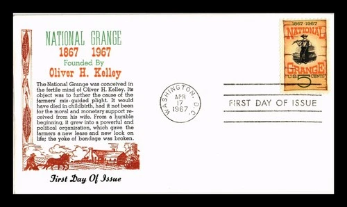 DR JIM STAMPS US COVER NATIONAL GRANGE 100TH ANNIVERSARY FDC KHOL KRAFT