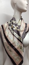 Sateen Scarf Chains Print Office Business Attire Elegant Glamour Colors Poly