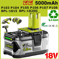 5,0AH FüR Ryobi P108 Akku 18V Lithium One Plus RB18L50 P108 RB18L40 De