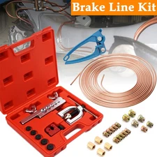 25 ft 3/16 Copper Coated Brake Line Single Double Flaring Tool with Tube Bender